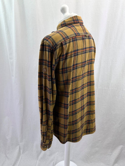 Fjallraven Checked Shirt Yellow 100% Cotton Mens UK XL Excellent