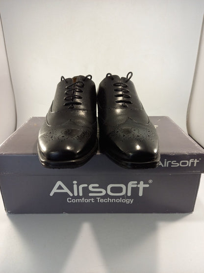 henleys airsoft brogues black leather size 9