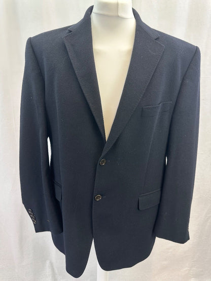 M&S Collezione Cashmere & Wool Mens Navy Blazer Chest 44" Excellent Condition