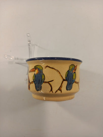 kingfisher bird trinket small bowl hand painted african