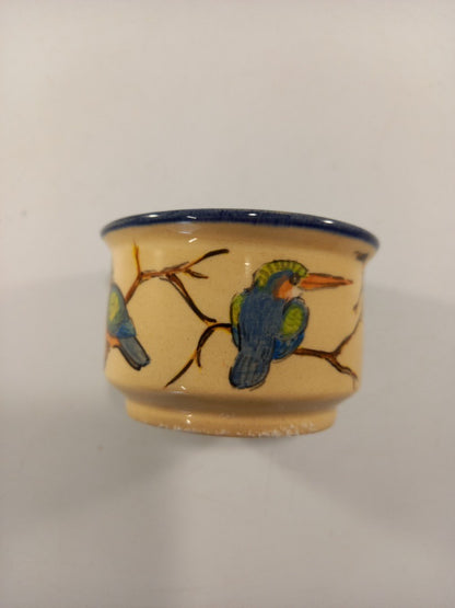 kingfisher bird trinket small bowl hand painted african