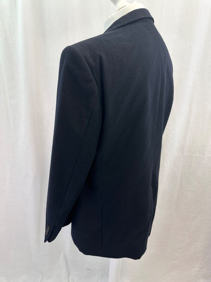 M&S Collezione Cashmere & Wool Mens Navy Blazer Chest 44" Excellent Condition