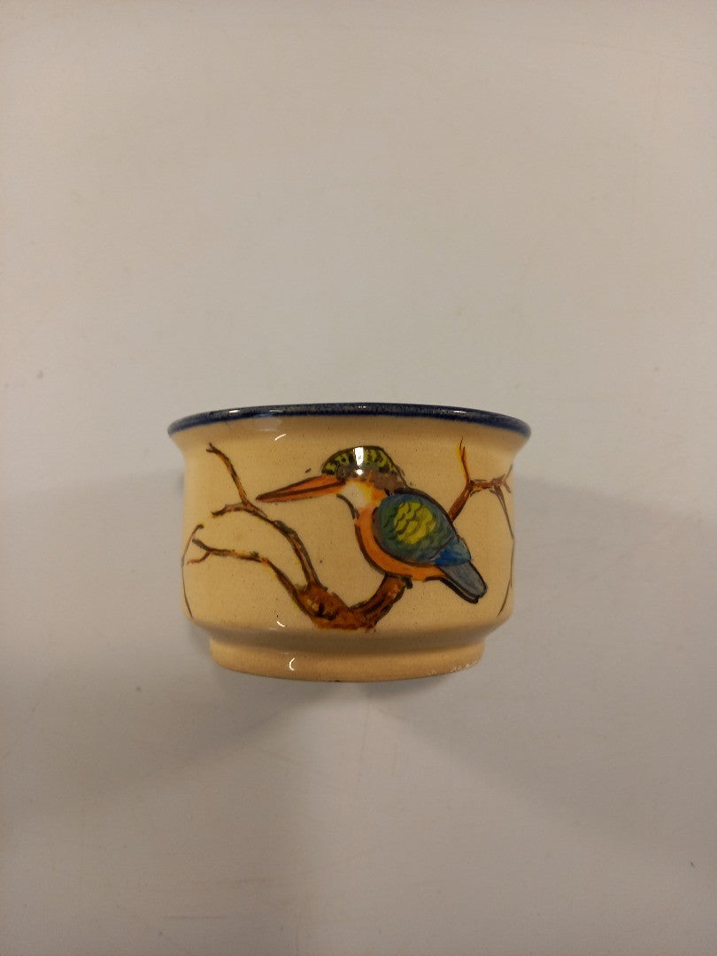 kingfisher bird trinket small bowl hand painted african