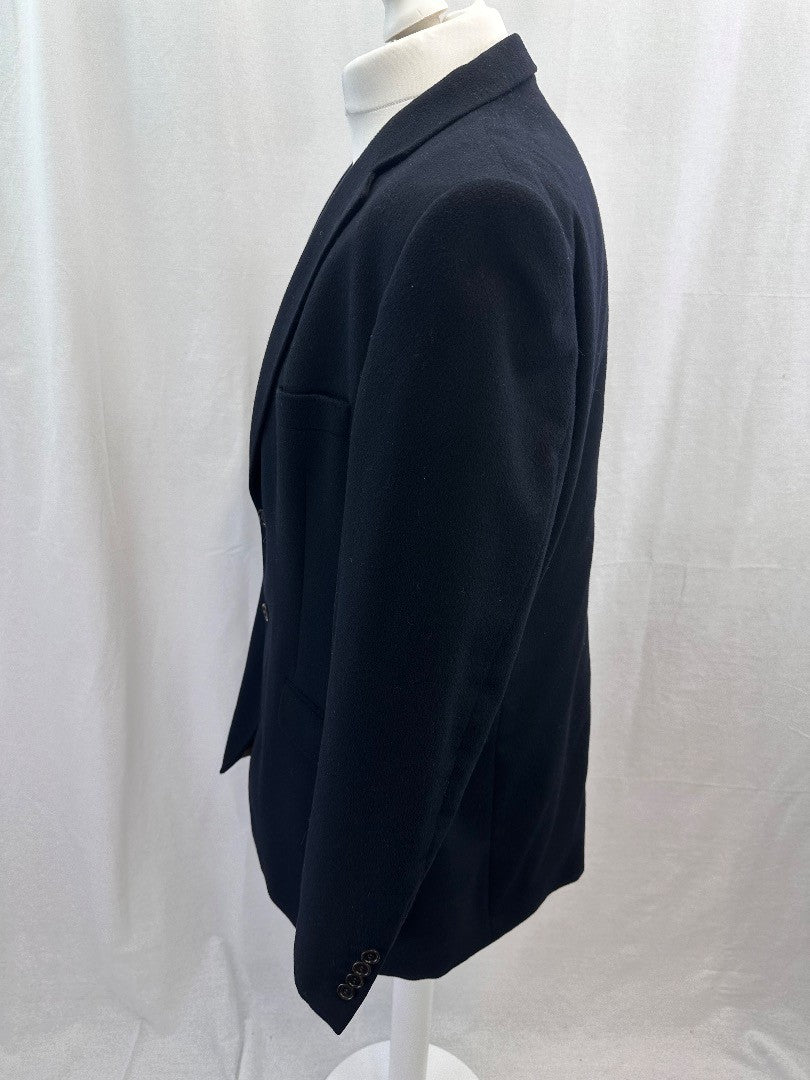 M&S Collezione Cashmere & Wool Mens Navy Blazer Chest 44" Excellent Condition