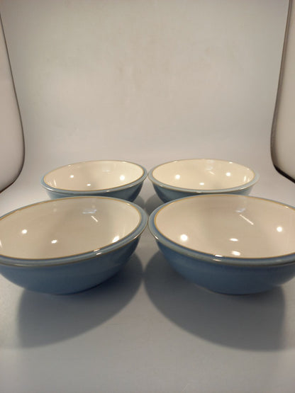 denby cereal bowls blue elements x4