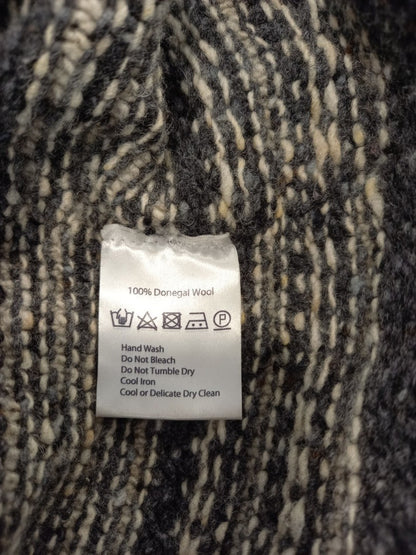 celtic and co donegal grey wool jumper size m with defect