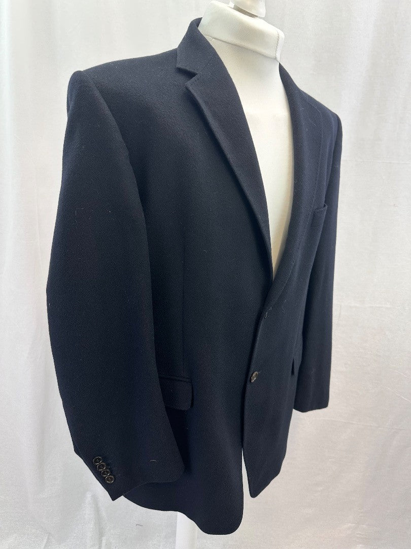 M&S Collezione Cashmere & Wool Mens Navy Blazer Chest 44" Excellent Condition