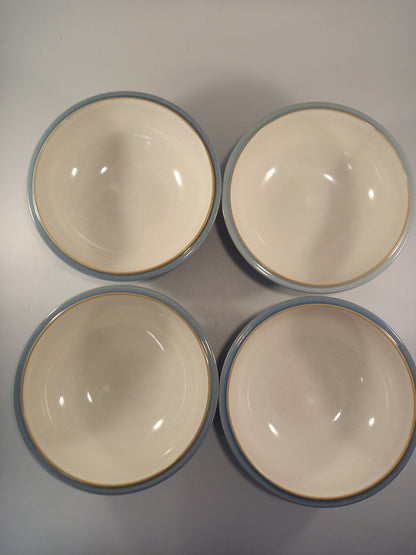 denby cereal bowls blue elements x4