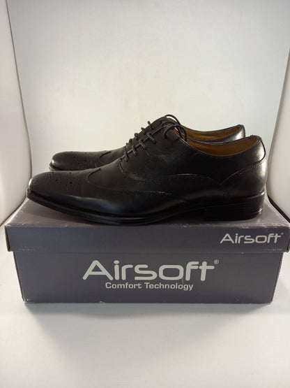 henleys airsoft brogues black leather size 9