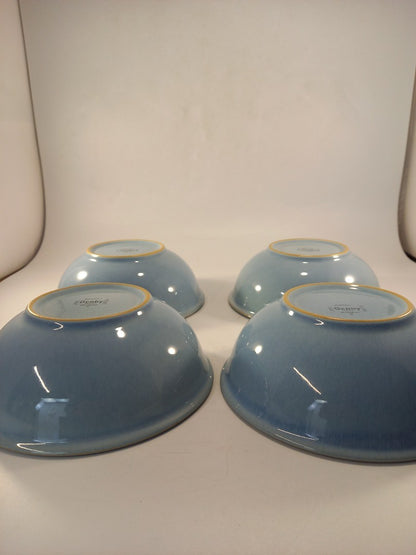 denby cereal bowls blue elements x4