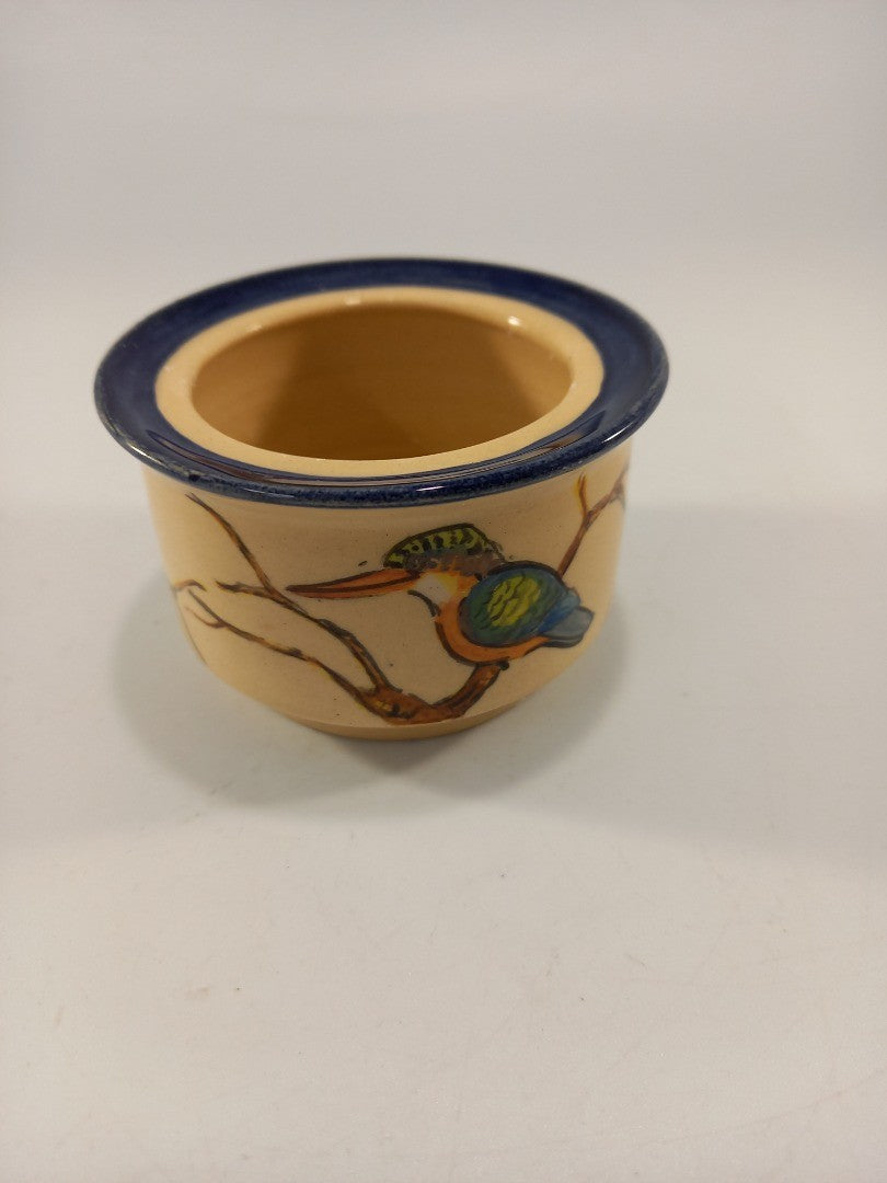 kingfisher bird trinket small bowl hand painted african