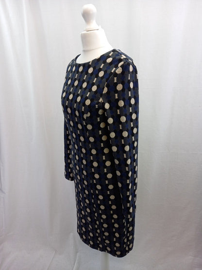 boden dress blue black grey size 8