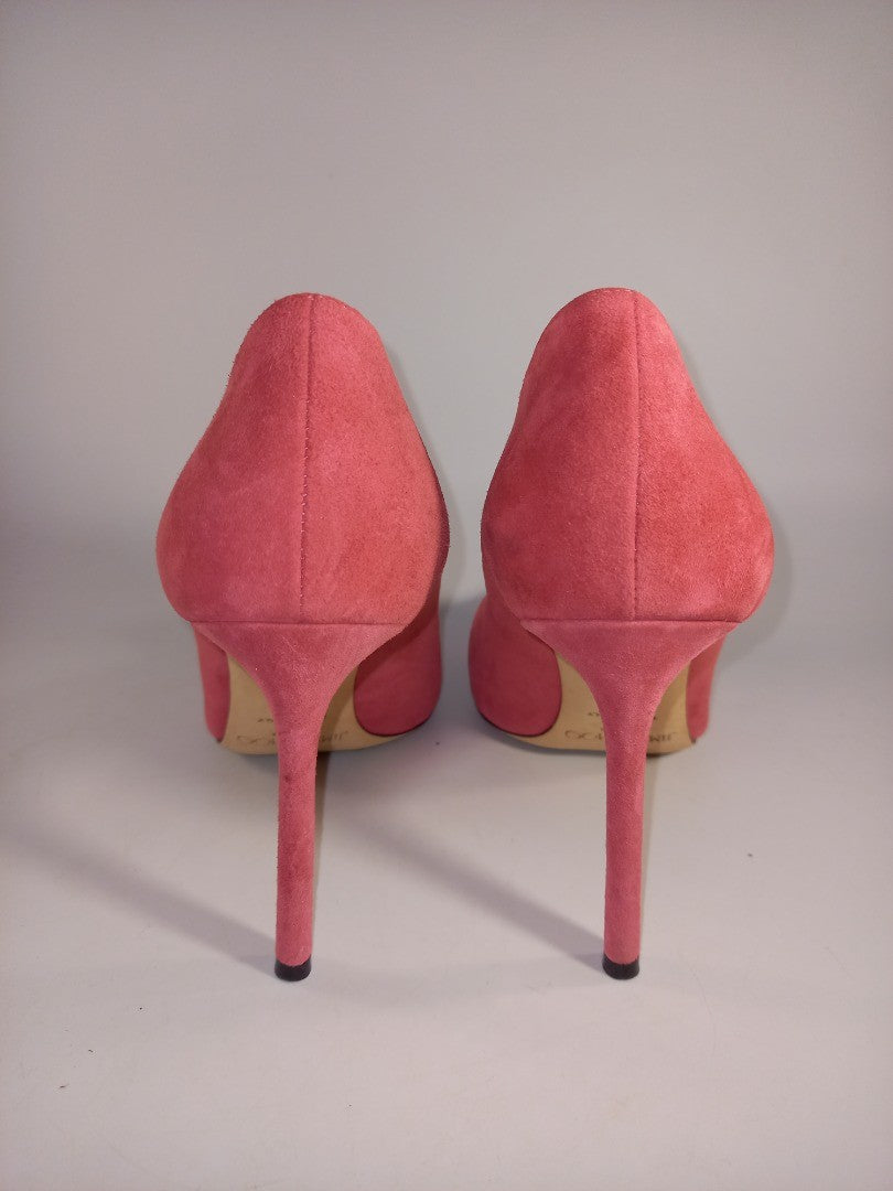 Jimmy Choo Blush Pink Suede Court Heel Shoes Size UK 5.5 / 38.5