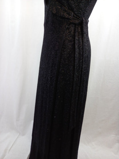 phase eight black wrap maxi dress 14 neona lurex BNWT