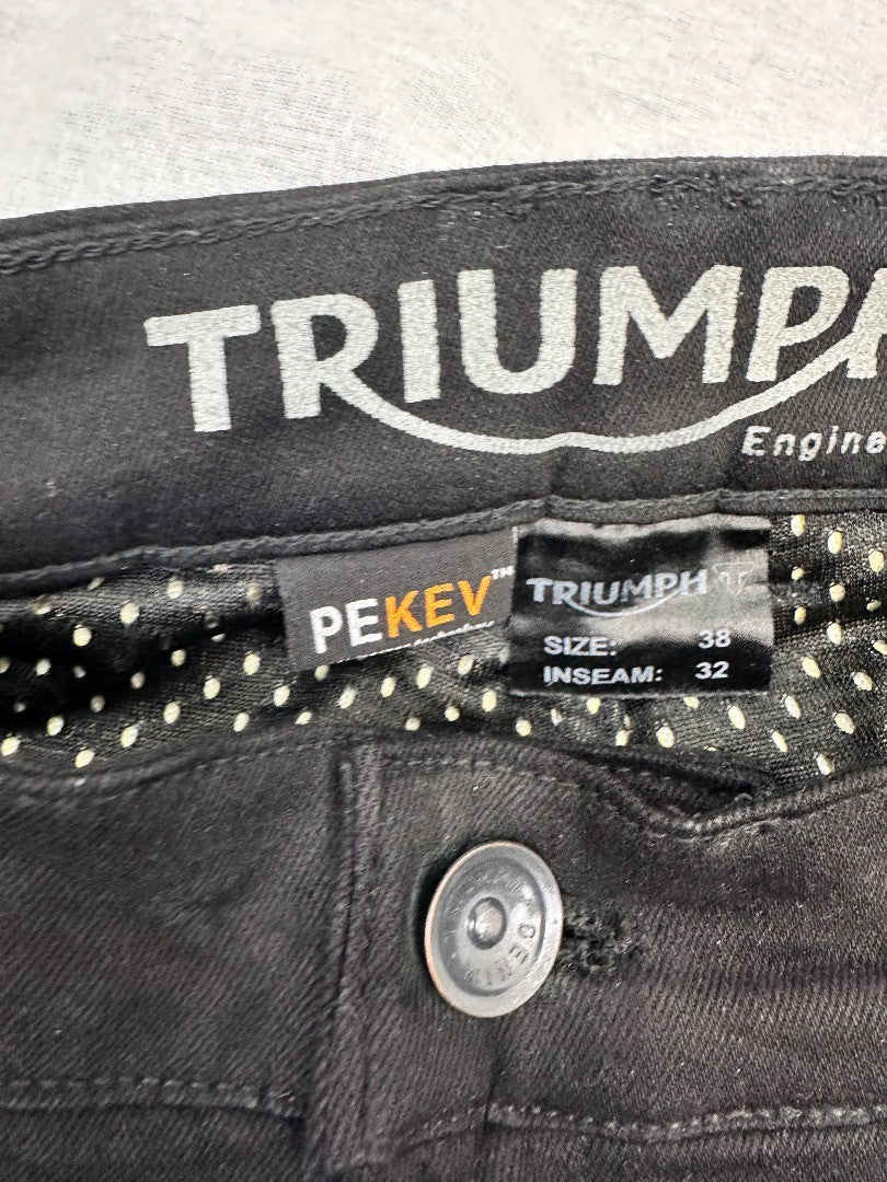 Triumph Denim Black Trousers Size W38" Inseam 32" Excellent Condition