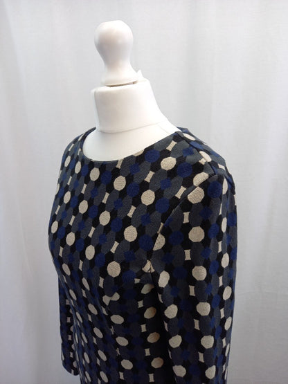 boden dress blue black grey size 8