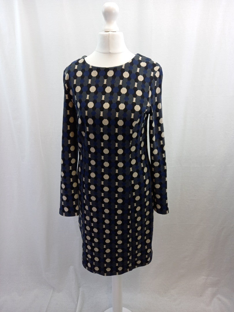 boden dress blue black grey size 8