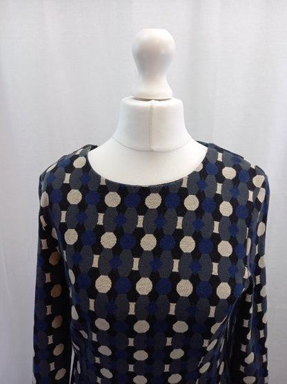 boden dress blue black grey size 8