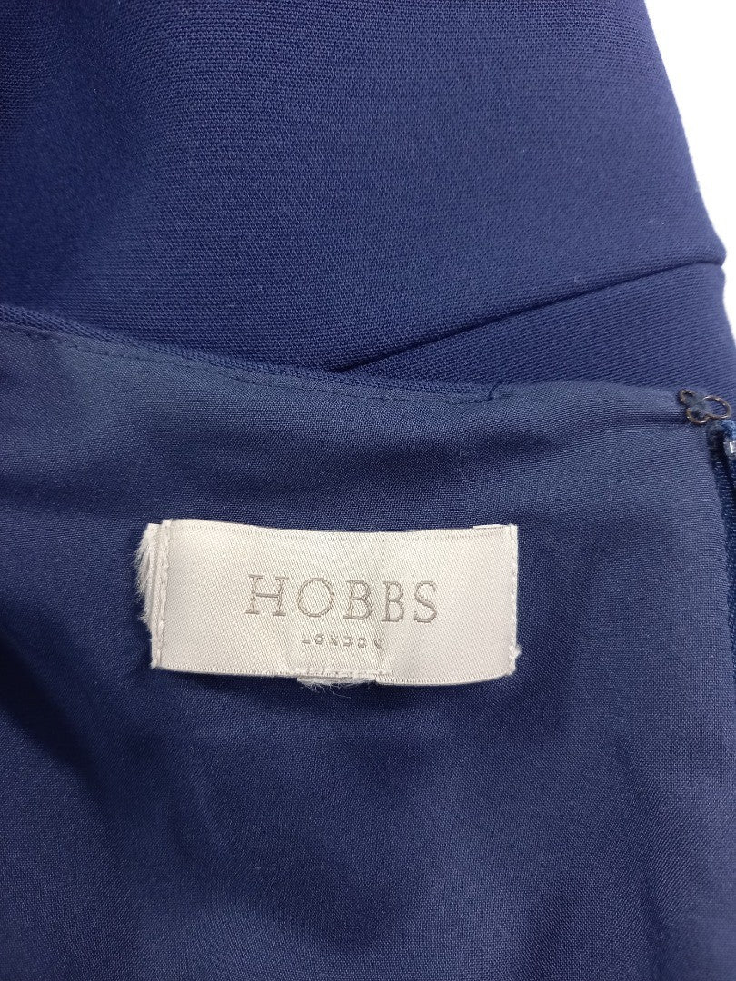 hobbs navy blue dress 12 zip