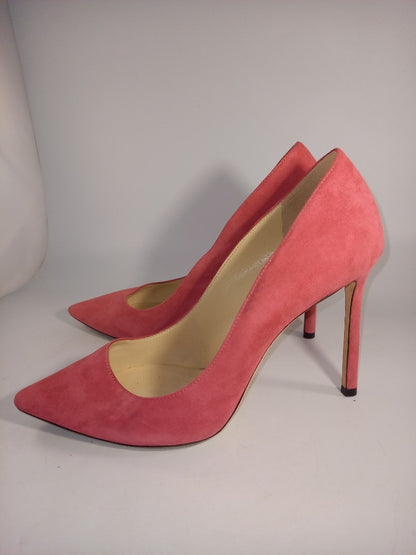 Jimmy Choo Blush Pink Suede Court Heel Shoes Size UK 5.5 / 38.5