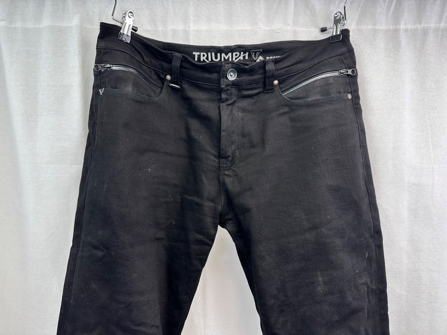 Triumph Denim Black Trousers Size W38" Inseam 32" Excellent Condition