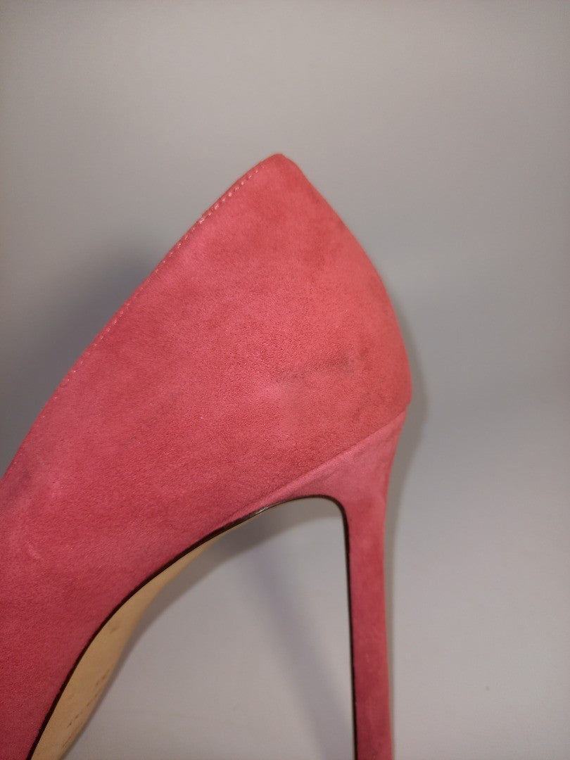 Jimmy Choo Blush Pink Suede Court Heel Shoes Size UK 5.5 / 38.5