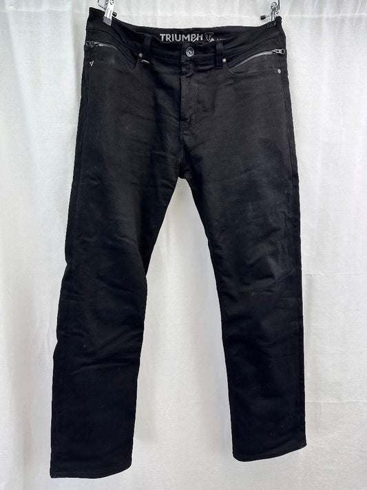 Triumph Denim Black Trousers Size W38" Inseam 32" Excellent Condition