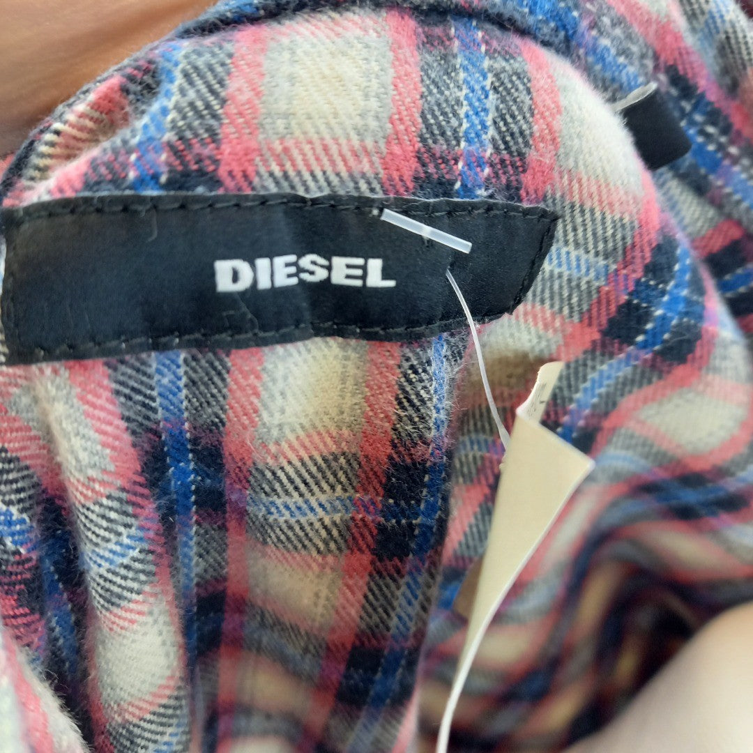 Diesel Checked 100% Cotton Shirt XXL Good