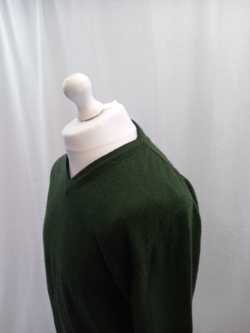 cashmere mix green and blue mens jumper barneys new york large