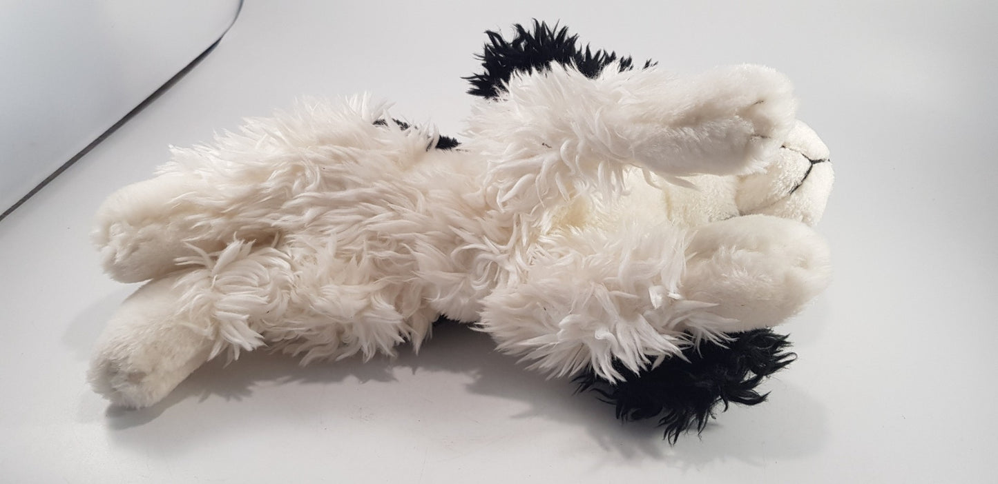 Animal Alley Black White Spaniel Dog Soft Toy 14" Medium Size VGC