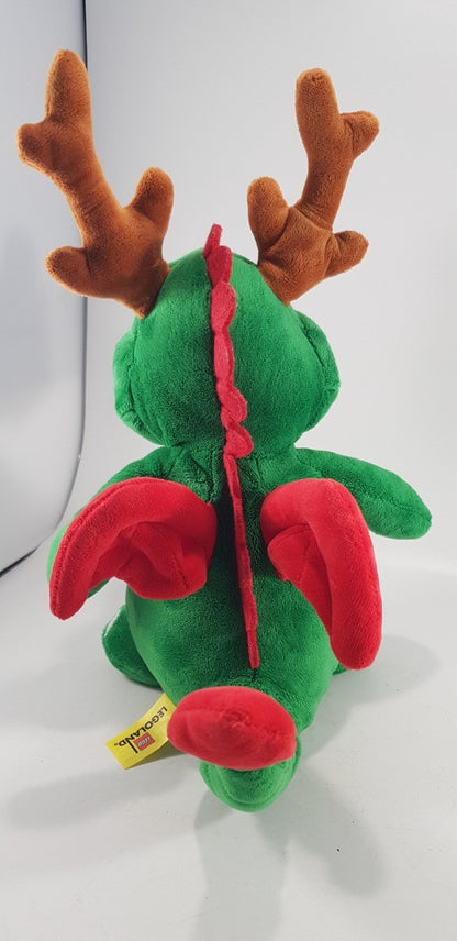 Christmas Legoland Dragon Reindeer Antlers Soft Toy 14" Excellent Condition