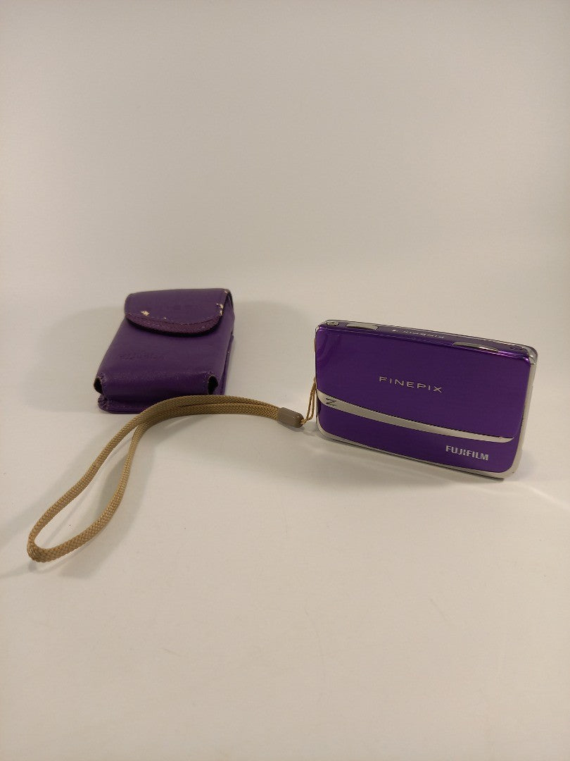 Fujifilm FinePix Z Series Z80 14MP Digital Camera Purple With Case - Tested