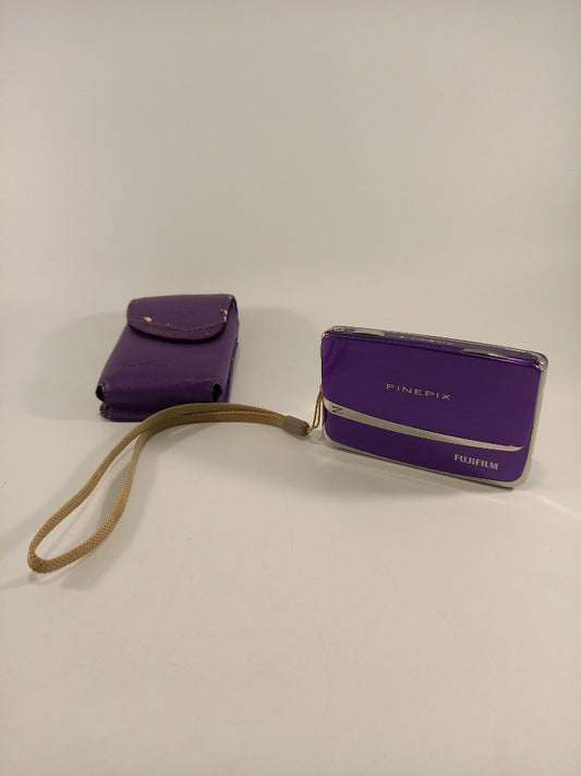 Fujifilm FinePix Z Series Z80 14MP Digital Camera Purple With Case - Tested