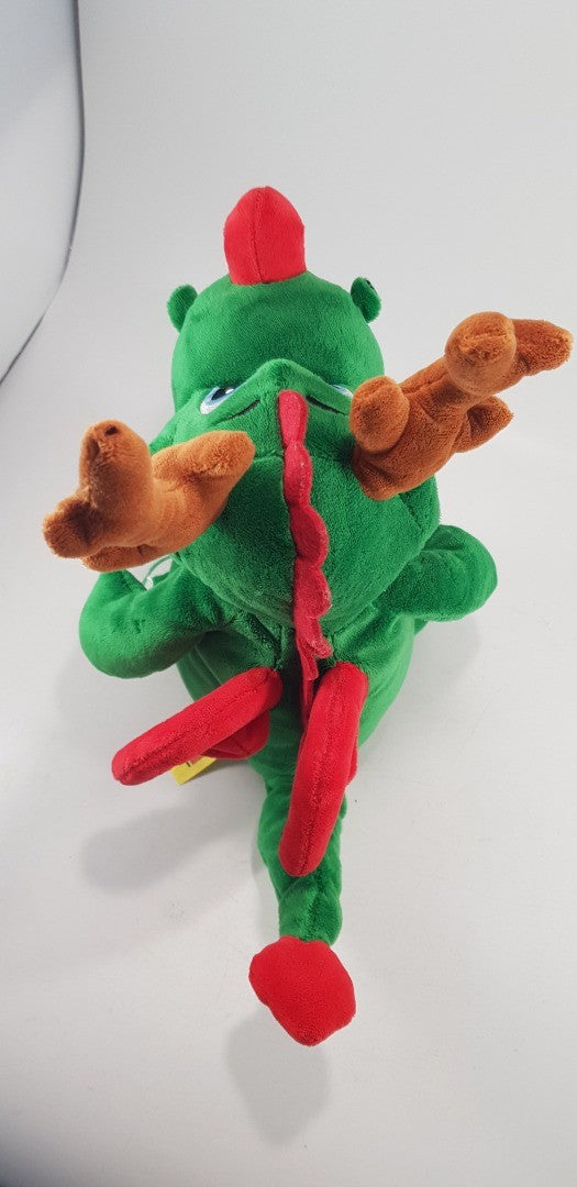 Christmas Legoland Dragon Reindeer Antlers Soft Toy 14" Excellent Condition