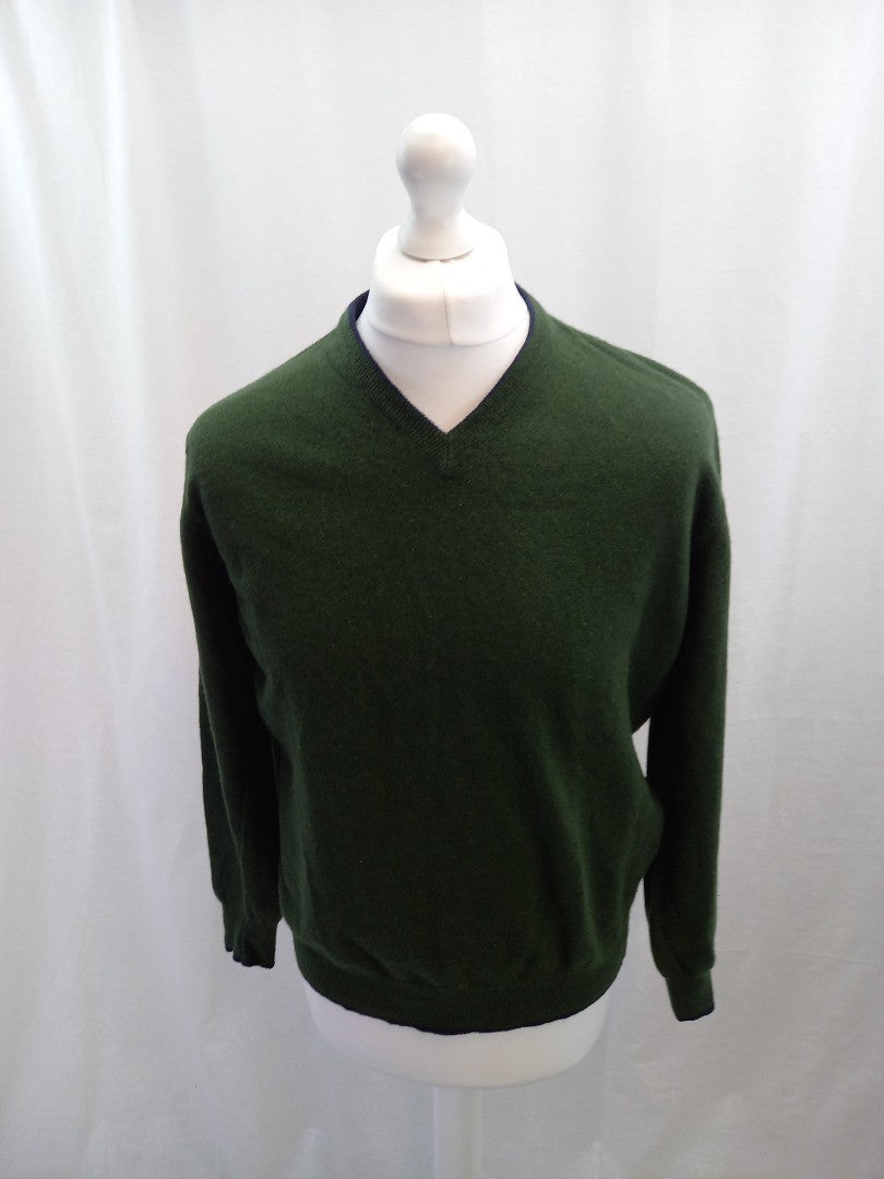 cashmere mix green and blue mens jumper barneys new york large