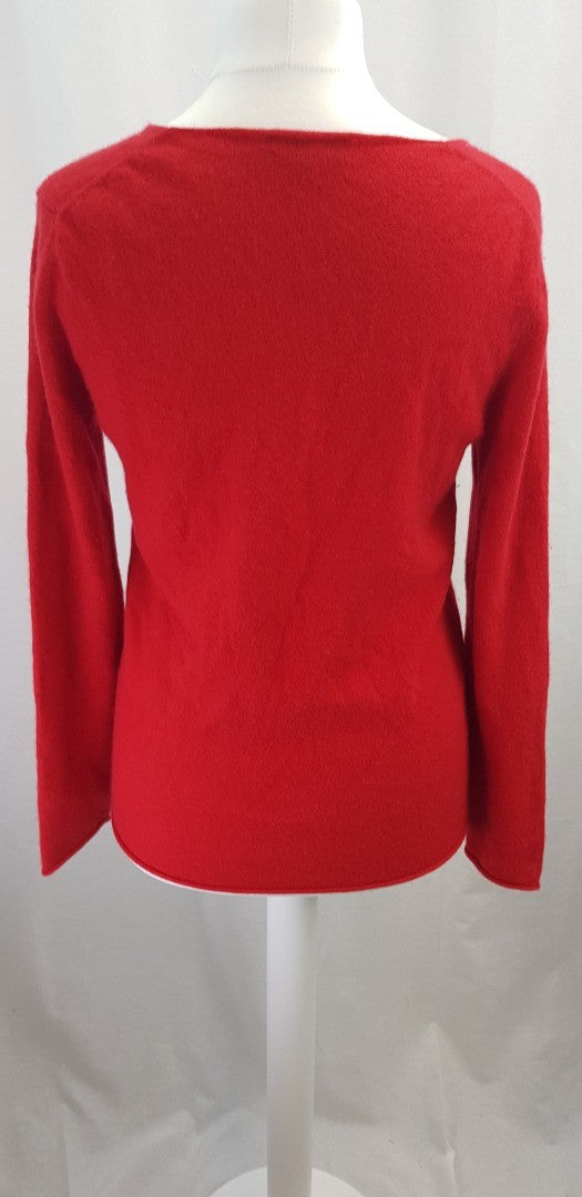 Estheme Cachemire Red Diamante Sparkle Cashmere Jumper Size XL Excellent Condition