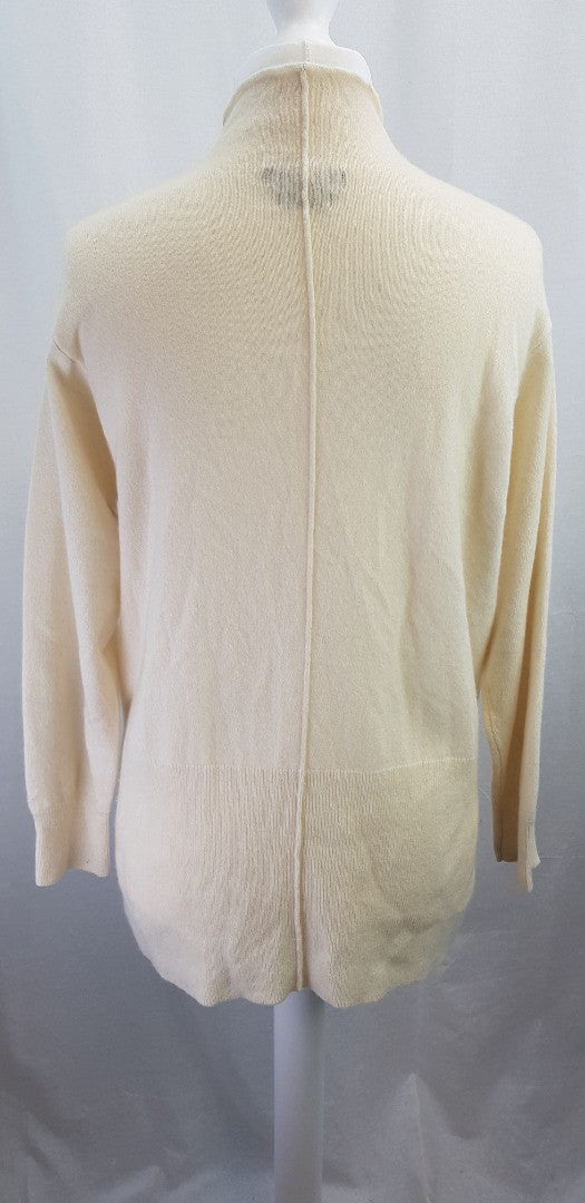 M&S Autograph Cream Long Cashmere Jumper Size M Excellent Condition