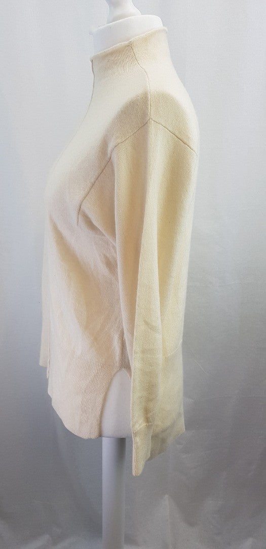 M&S Autograph Cream Long Cashmere Jumper Size M Excellent Condition