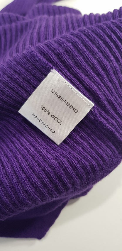 Hobbs 100% Wool Purple Turtleneck Jumper Size 10 VGC