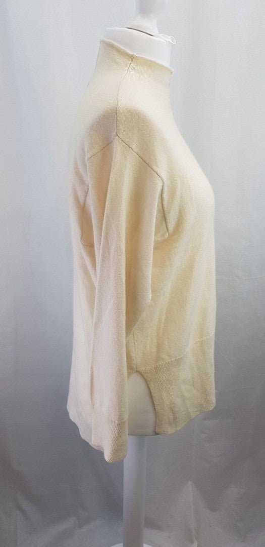 M&S Autograph Cream Long Cashmere Jumper Size M Excellent Condition