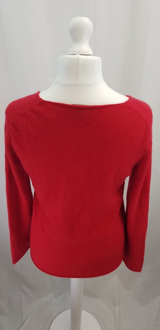 Estheme Cachemire Red Diamante Sparkle Cashmere Jumper Size XL Excellent Condition