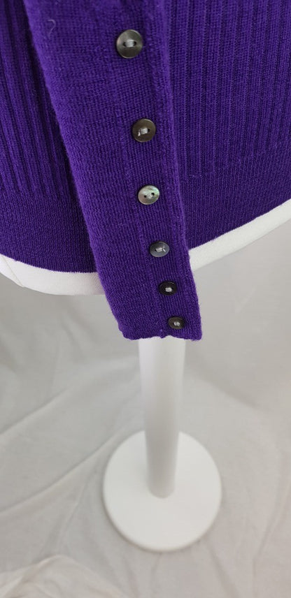 Hobbs 100% Wool Purple Turtleneck Jumper Size 10 VGC