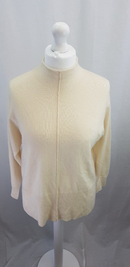 M&S Autograph Cream Long Cashmere Jumper Size M Excellent Condition