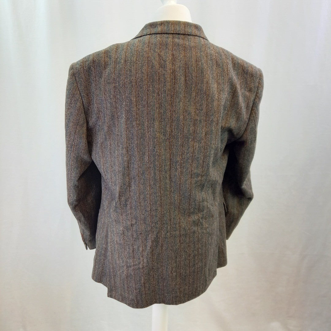 Daks London 100% Wool Tweed Jacket Blazer Mens UK L Excellent