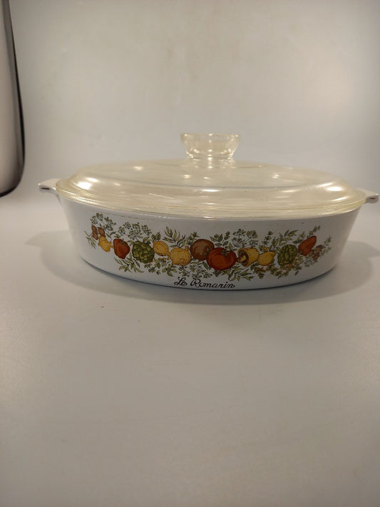 pyrex pyroflam lidded casserole dish with lid electric or gas