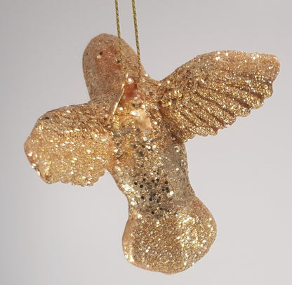 Vondels of Amsterdam Gold Sparkly Humming Bird Decoration Brand New