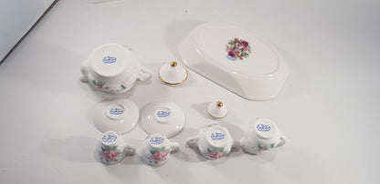 Fine Bone China Miniature Tea Set By G. Pauws England Floral VGC