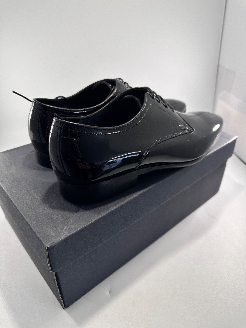 HAMMOND & CO Men's 1238 Black HC Ryde Patent Leather Formal Shoes UK 9