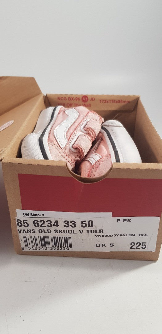 Vans Off The Wall Pink Trainers Children/Baby Size 5 GC in Box