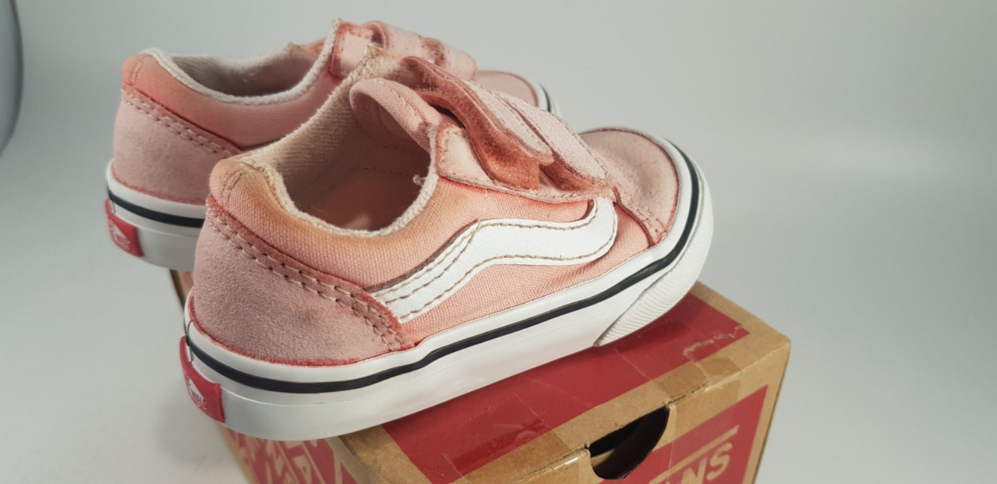 Vans Off The Wall Pink Trainers Children/Baby Size 5 GC in Box